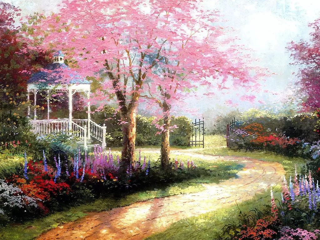 田园风景油画|thomas kinkade 名画网-名画网