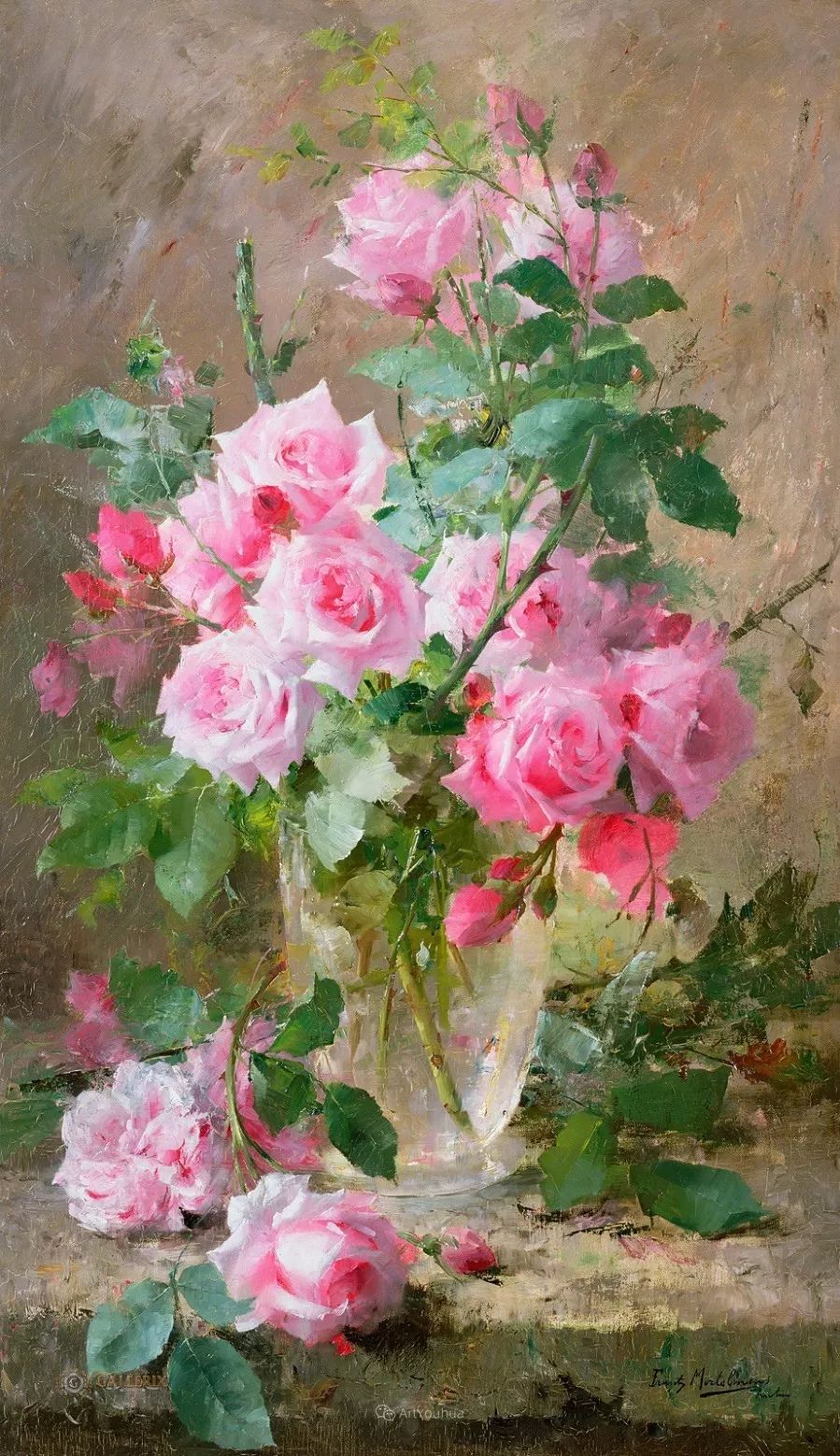 美丽的玫瑰花,印象派和现实主义之间——比利时Frans Mortelmans 美丽的玫瑰花,印象派和现实主义之间——比利时Frans Mortelmans
