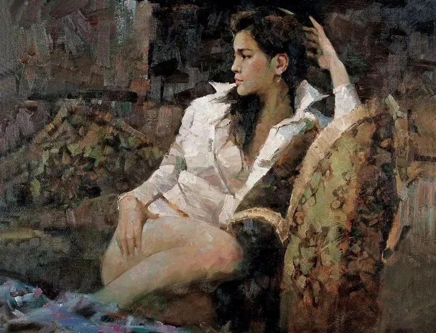 中国油画八人展，美丽的女人和风景!