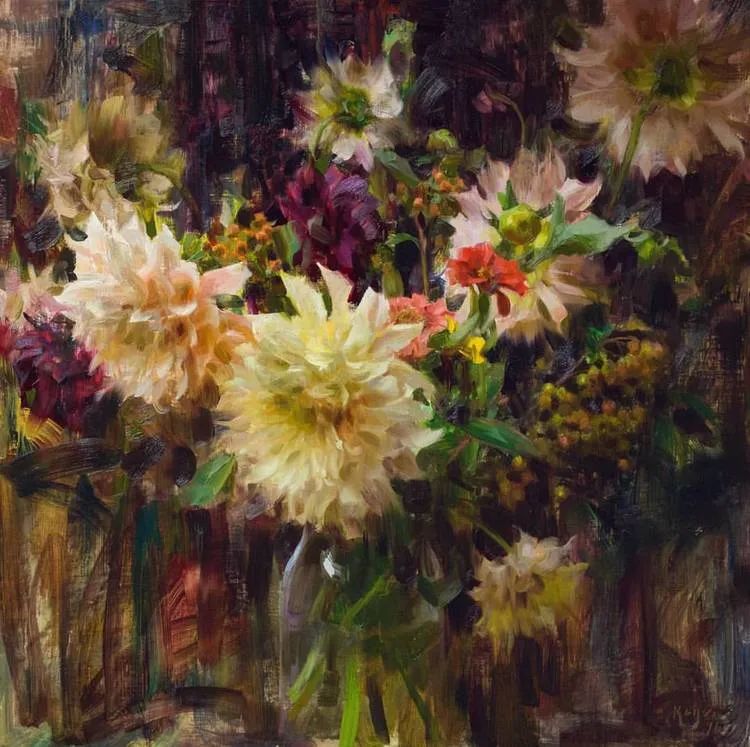 美国画家丹尼尔·基斯,花卉作品选 美国画家丹尼尔·基斯,花卉作品选