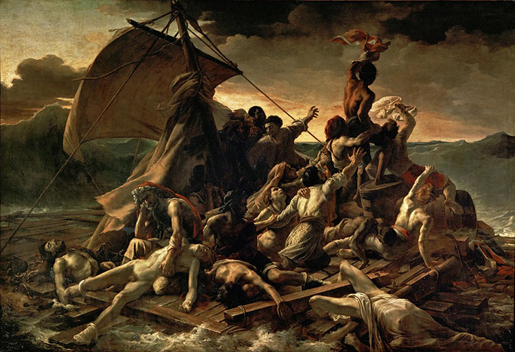 法国 席里柯 梅杜萨之筏 油画高清大图