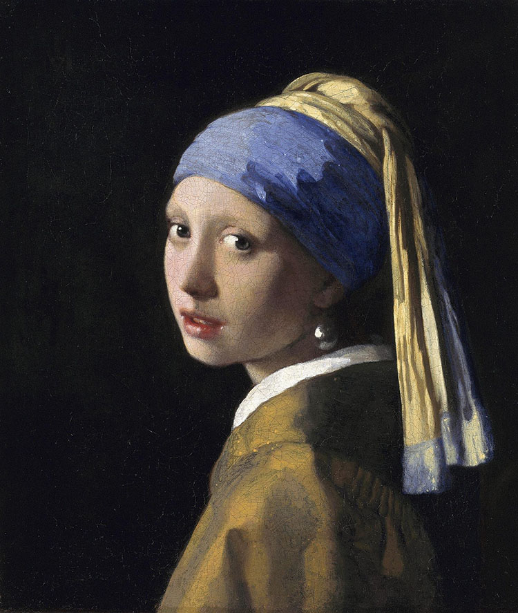 荷兰 维米尔 带珍珠耳环的少女高清油画下载