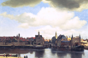 荷兰 维米尔 德尔夫特风景 油画高清