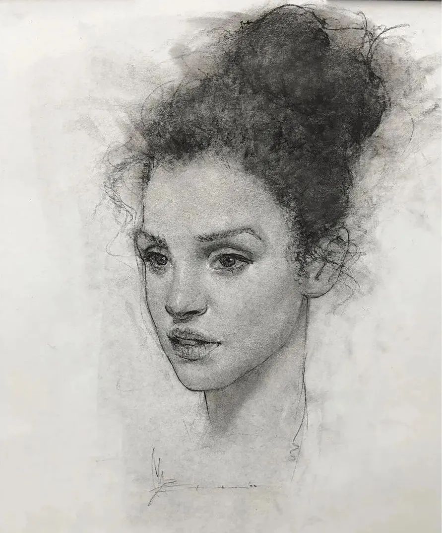高手素描，每一幅作品中都讲究线与面，虚与实