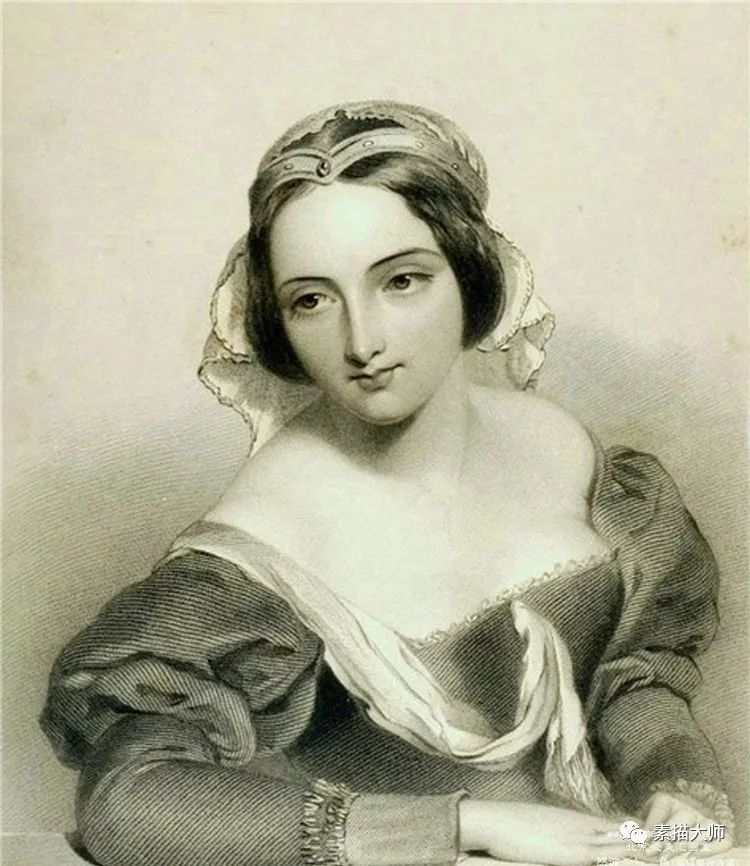 法国古典女郎素描