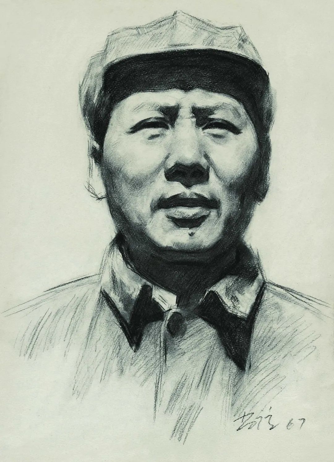 央美老院长靳尚谊，男性肖像素描！