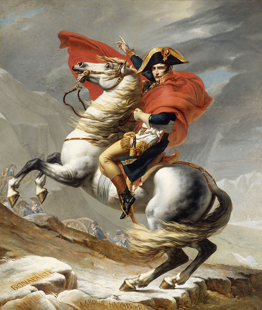 路易·大卫 拿破仑越过阿尔卑斯山 高清大图下载