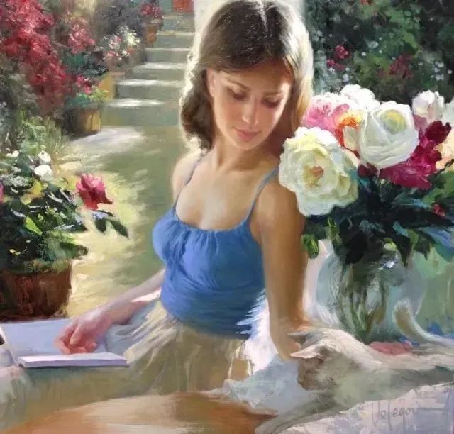 女体犹如花朵绽放的美，每一张都是经典，俄罗斯画家​弗拉基米尔的油画！