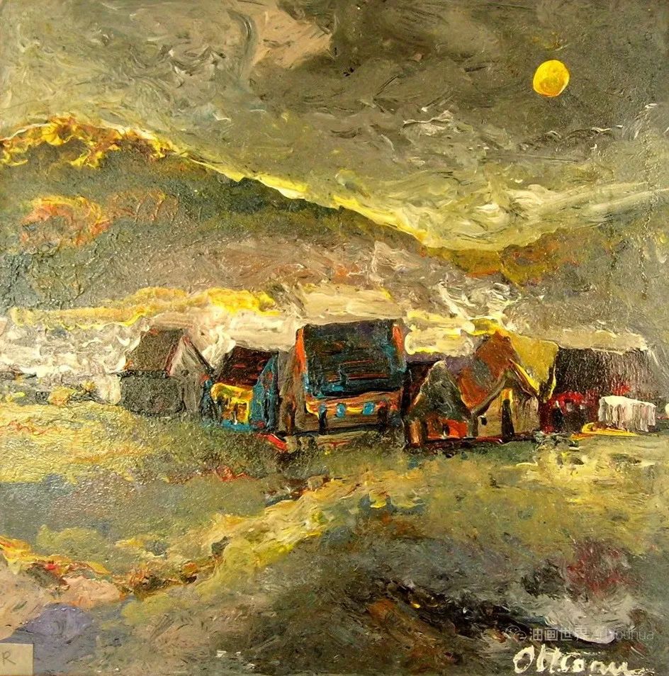 彩云追月，罗马尼亚画家米哈伊·奥尔特亚努作品！
