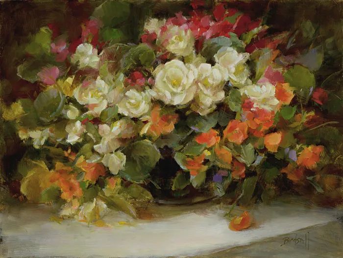 很哇塞的静物花卉,美国画家斯蒂芬妮·伯德索尔作品 很哇塞的静物花卉,美国画家斯蒂芬妮·伯德索尔作品