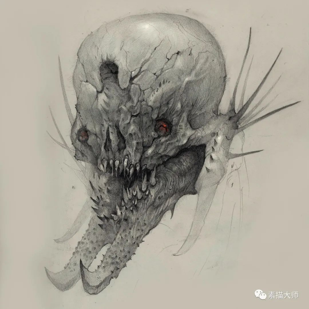 资深概念画家笔下的怪兽素描,真是绝了! 资深概念画家笔下的怪兽素描,真是绝了!
