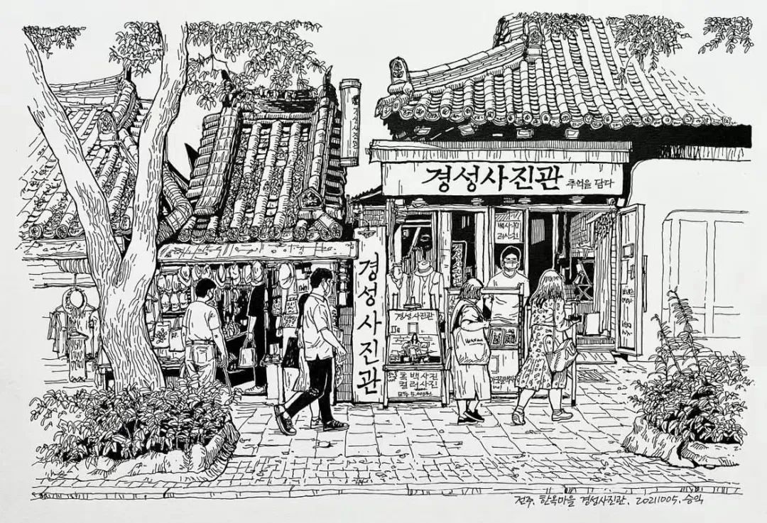 韩国画家的生活场景速写，细节满满！