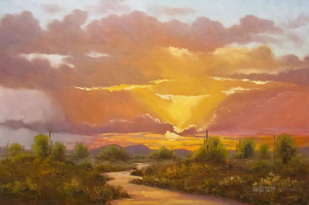 美丽风景油画，美国画家杰夫·洛夫作品
