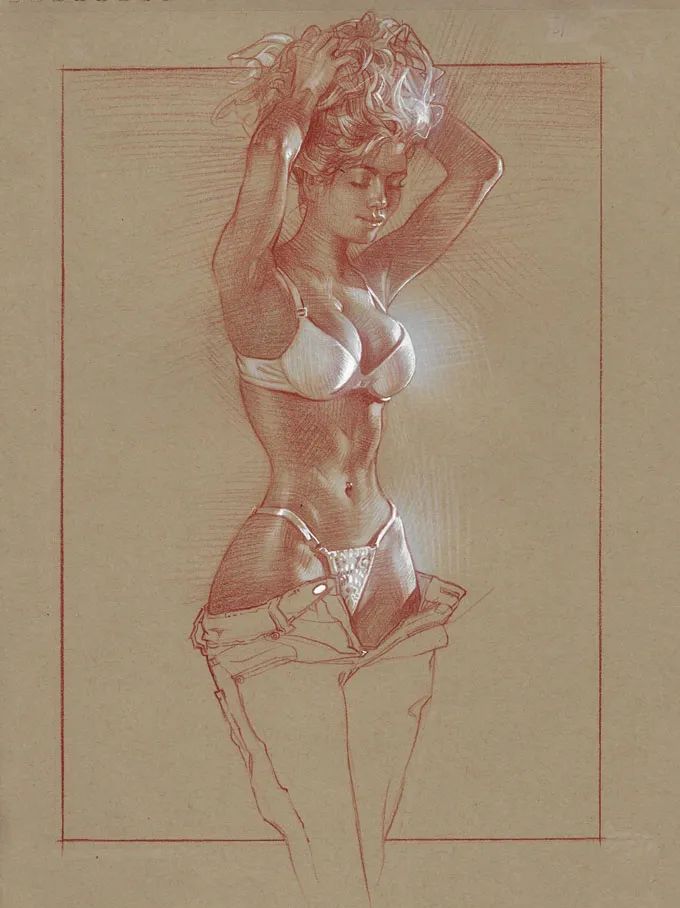 绝妙的女人体素描，迪士尼和梦工厂的画家詹姆斯·马丁！