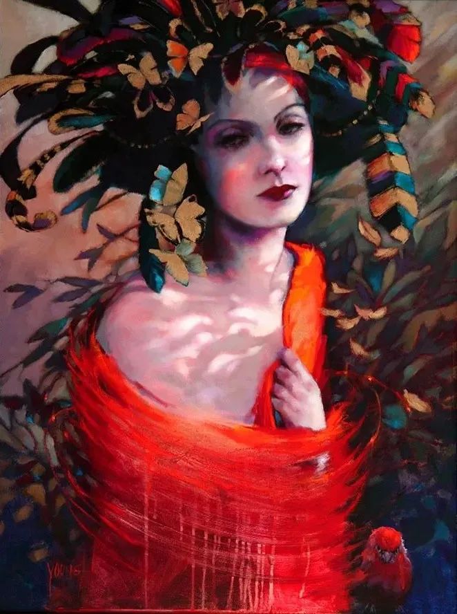 她画出了心中的睡莲，色彩表现浑然天成，富有诗意！