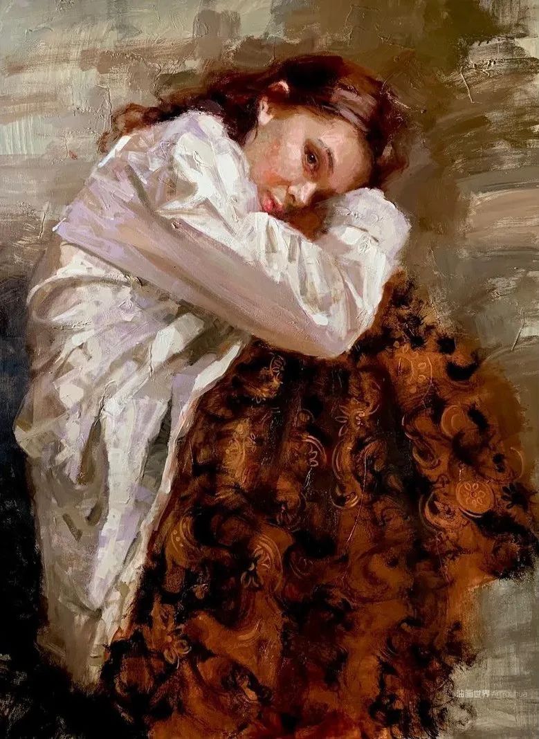 艾琳·谢里的人物油画，有种忧郁之美！