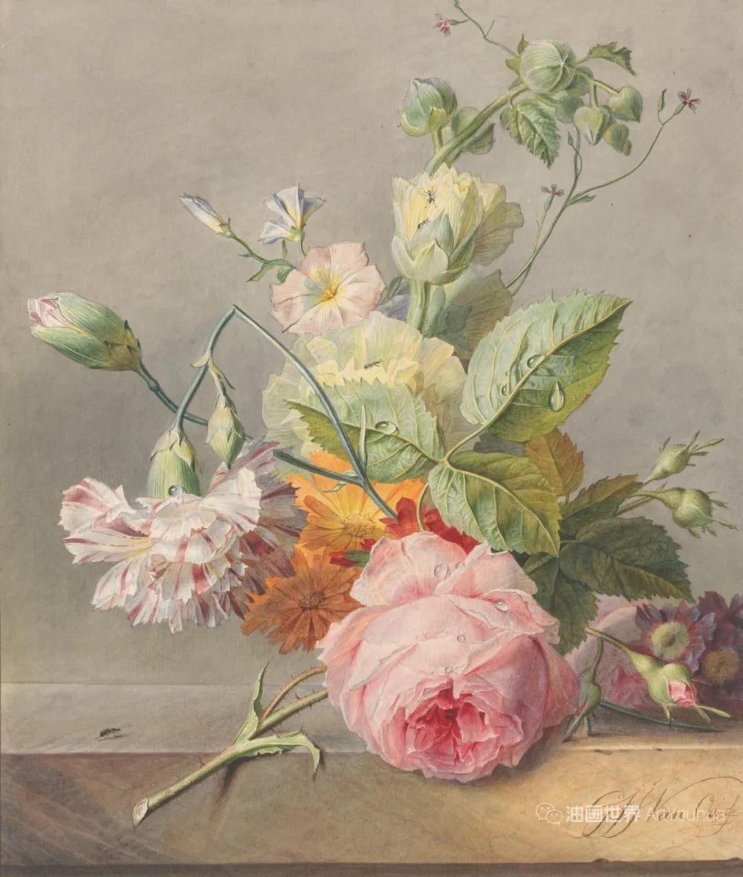 19世纪著名的荷兰花卉画家——乔治·范·奥斯