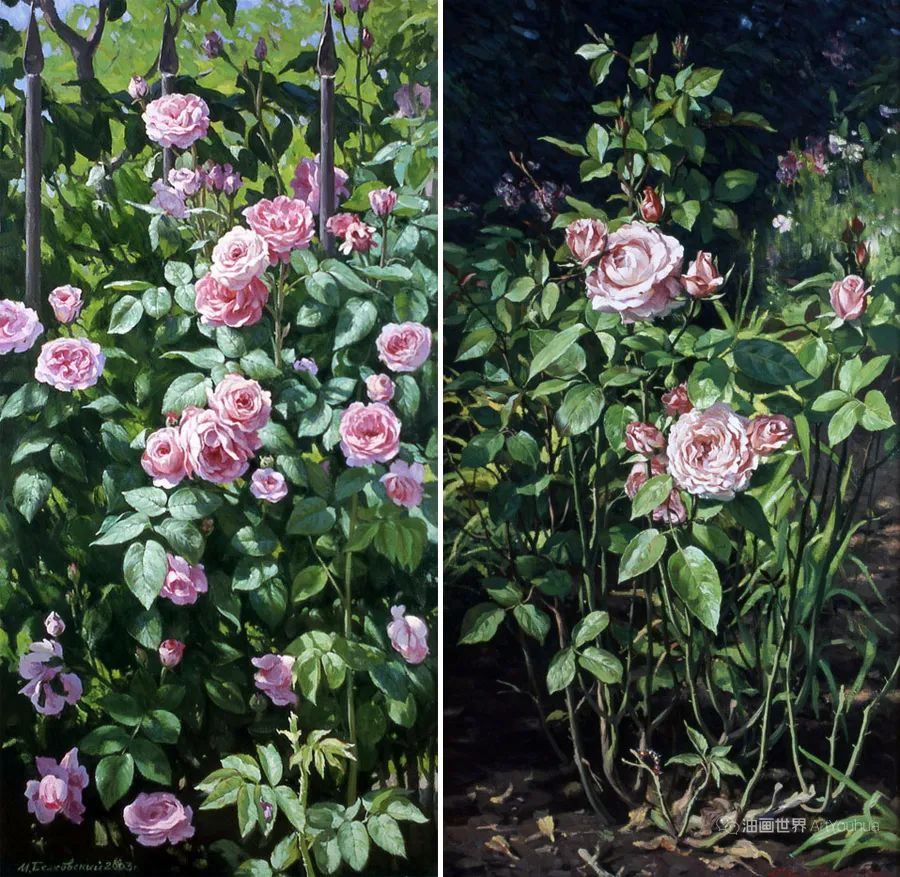 花卉油画，俄罗斯画家伊戈尔·贝尔科夫斯基作品！