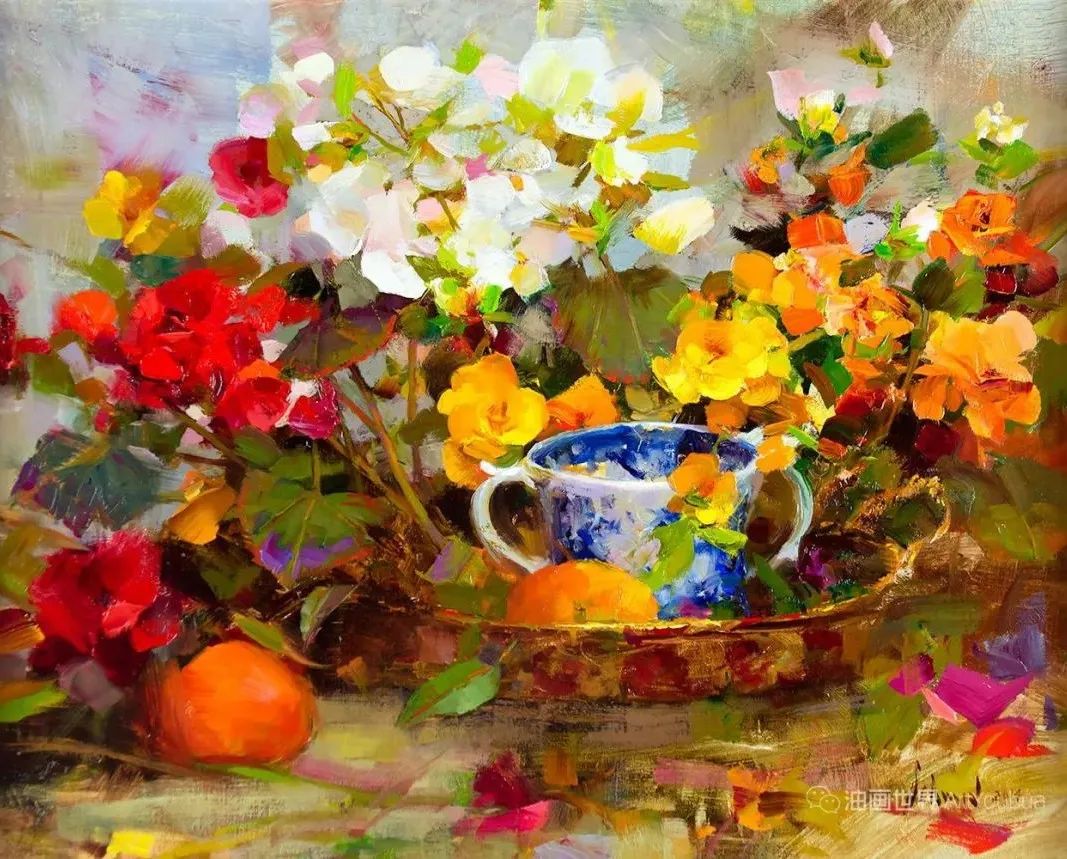 理查德·施密德的花卉油画,太美了! 理查德·施密德的花卉油画,太美了!
