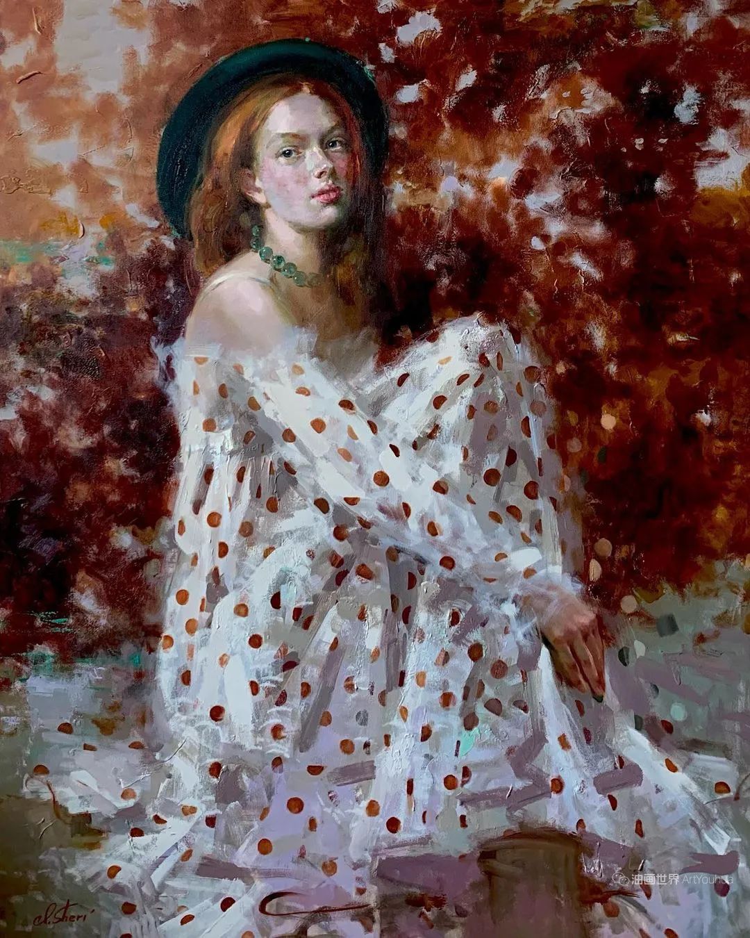 艾琳·谢里的人物油画，有种忧郁之美！