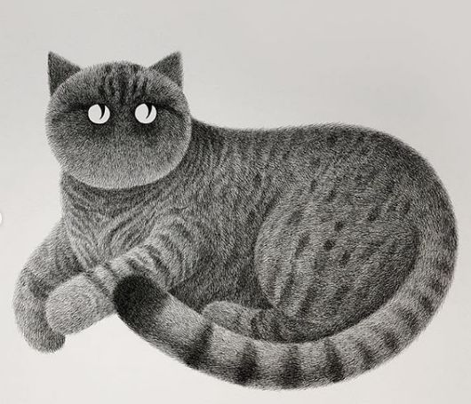他用针管笔“撸猫”，网友惊唿：这猫要活了!