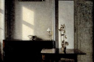 丹麦著名画家 Vilhelm Hammershoi 维尔海姆·哈默肖伊 人物油画作品欣赏下载