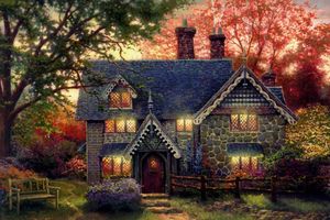 美国画家 Thomas Kinkade 托马斯·金凯德 唯美风景油画欣赏下载