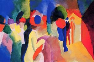 August Macke 奥古斯特·麦克  油画作品欣赏下载