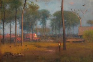 George Inness 乔治·英尼斯 梦幻风景油画作品欣赏